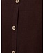 Freequent FQLAVA donkerbruine linnenmix dames midi jurk met decoratieve rugknopen