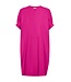Freequent FQXENIA fuchsia paarse dames jurk met korte ballonmouwen