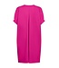 Freequent FQXENIA fuchsia paarse dames jurk met korte ballonmouwen