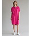 Freequent FQXENIA fuchsia paarse dames jurk met korte ballonmouwen