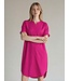 Freequent FQXENIA fuchsia paarse dames jurk met korte ballonmouwen
