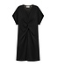 Freequent FQFLOI zwarte dames midi jurk met twistdetail en V-hals