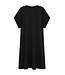 Freequent FQFLOI zwarte dames midi jurk met twistdetail en V-hals