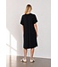Freequent FQFLOI zwarte dames midi jurk met twistdetail en V-hals