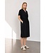 Freequent FQFLOI zwarte dames midi jurk met twistdetail en V-hals