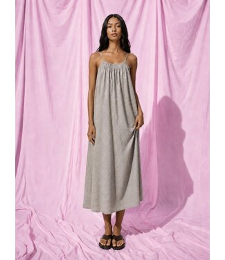 JDY JDYNORTH Linen Midi Dress - Moon Rock Melange