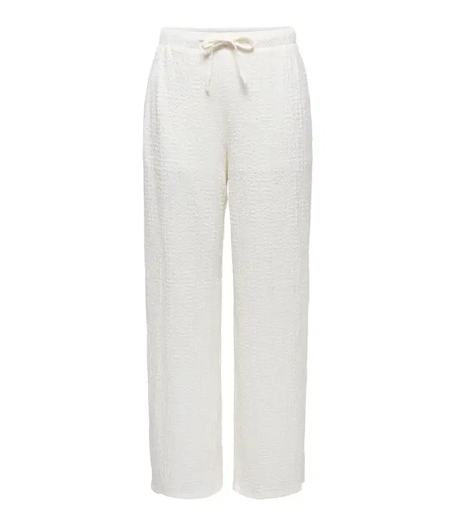 JDY JDYTURBO witte dames broek met wijde pijpen en linnenmix