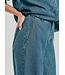 Freequent FQMILO Broek Medium Blue Denim van Lyocell – Wijde Denim Broek met Elastische Taille