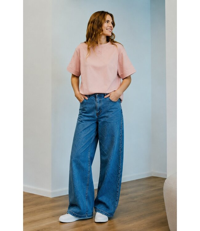 Freequent FQSAIDA FQSAIDA oudroze dames sweater met halflange mouwen