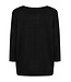 Freequent FQJONE dames pullover Black met 3/4-mouwen en losse pasvorm
