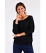 Freequent FQJONE dames pullover Black met 3/4-mouwen en losse pasvorm