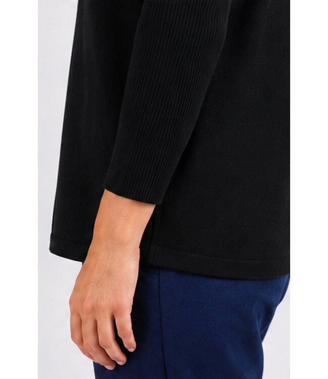 Freequent FQJONE dames pullover Black met 3/4-mouwen en losse pasvorm