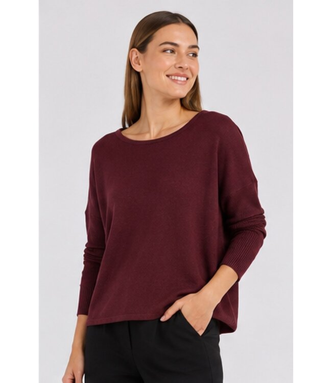Freequent FQJONE dames pullover Port Royale met 3/4-mouwen en losse pasvorm