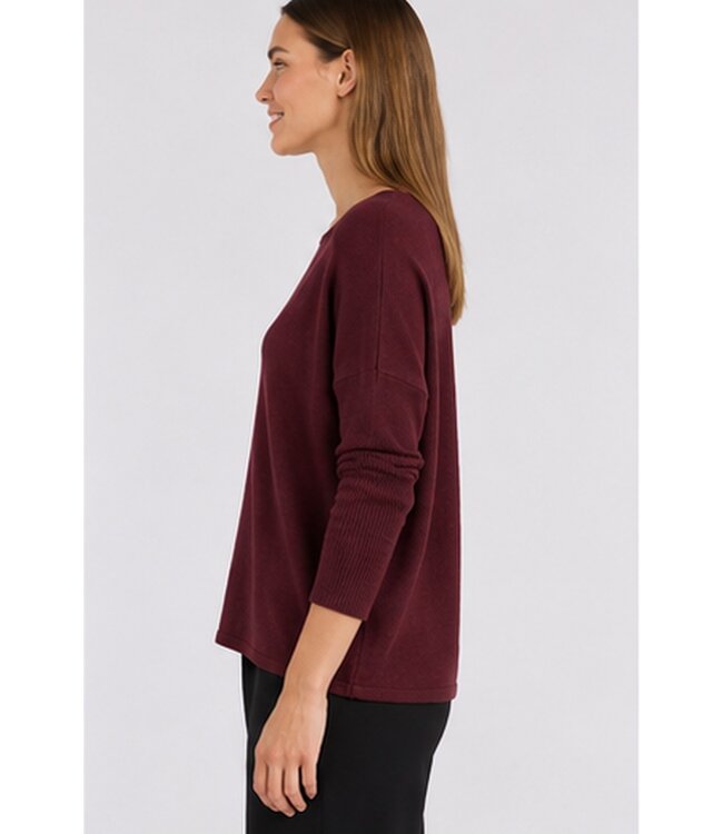 Freequent FQJONE dames pullover Port Royale met 3/4-mouwen en losse pasvorm