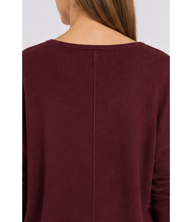 Freequent FQJONE dames pullover Port Royale met 3/4-mouwen en losse pasvorm