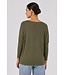 Freequent FQJONE dames pullover Olive Night met 3/4-mouwen en losse pasvorm