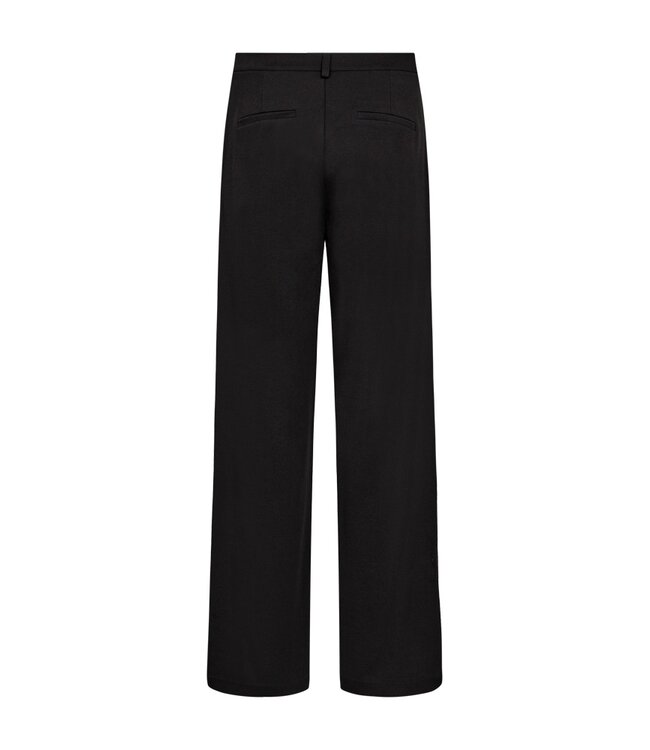 Freequent FQNANNI damesbroek Black met hoge taille en wijde pijpen