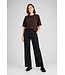 Freequent FQNANNI damesbroek Black met hoge taille en wijde pijpen