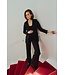 Freequent FQNANNI damesbroek Black met hoge taille en wijde pijpen