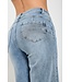 Freequent FQLOPEZ damesjeans Light Blue Denim met push-up effect en wijde pijpen