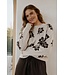 Freequent FQALPI damespullover Moonbeam met bruine bloemenprint en zachte knit