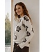 Freequent FQALPI damespullover Moonbeam met bruine bloemenprint en zachte knit
