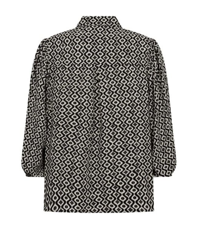 Freequent FQADNEY Shirt Moonbeam w. Black – Dames blouse met grafische print