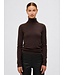 Object OBJTHESS Rollneck Pullover Seal Brown – Dames trui met rolkraag