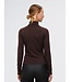 Object OBJTHESS Rollneck Pullover Seal Brown – Dames trui met rolkraag