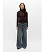 Object OBJTHESS Rollneck Pullover Seal Brown – Dames trui met rolkraag