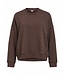 Object OBJARINA OZ Tie Sweatshirt Seal Brown – Dames sweater met sjaal
