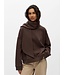 Object OBJARINA OZ Tie Sweatshirt Seal Brown – Dames sweater met sjaal