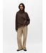 Object OBJARINA OZ Tie Sweatshirt Seal Brown – Dames sweater met sjaal