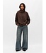 Object OBJARINA OZ Tie Sweatshirt Seal Brown – Dames sweater met sjaal