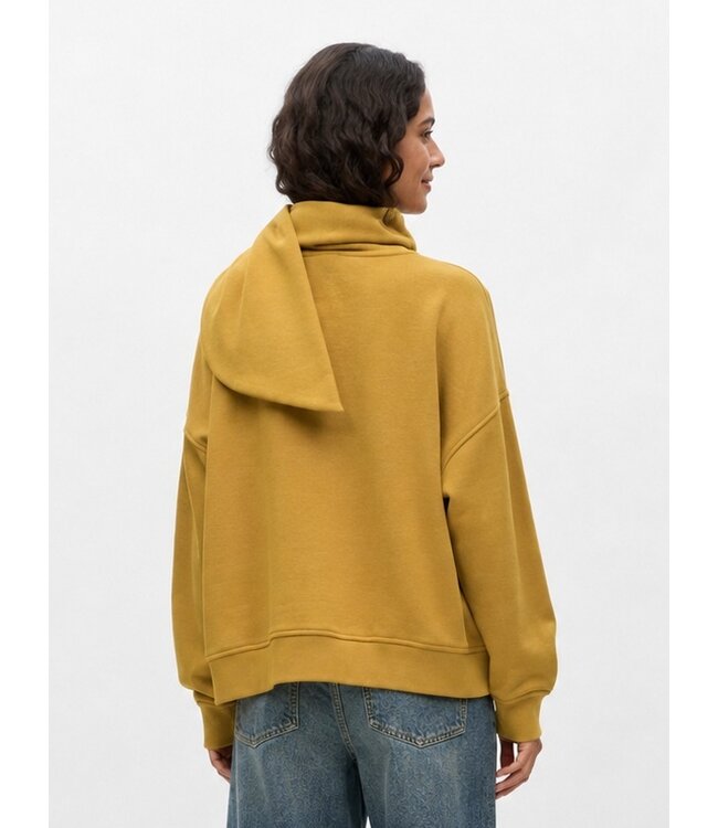 Object OBJARINA OZ Tie Sweatshirt Fennel Seed – Dames sweater met afneembare sjaal