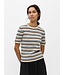 Object OBJESTER Knit Pullover Sandshell Blue Shadow/Carafe – Gestreepte Gebreide Top