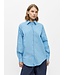 Object OBJTUTTA Shirt Little Boy Blue/Seal Brown – Loose Fit Gestreepte Blouse