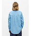 Object OBJTUTTA Shirt Little Boy Blue/Seal Brown – Loose Fit Gestreepte Blouse