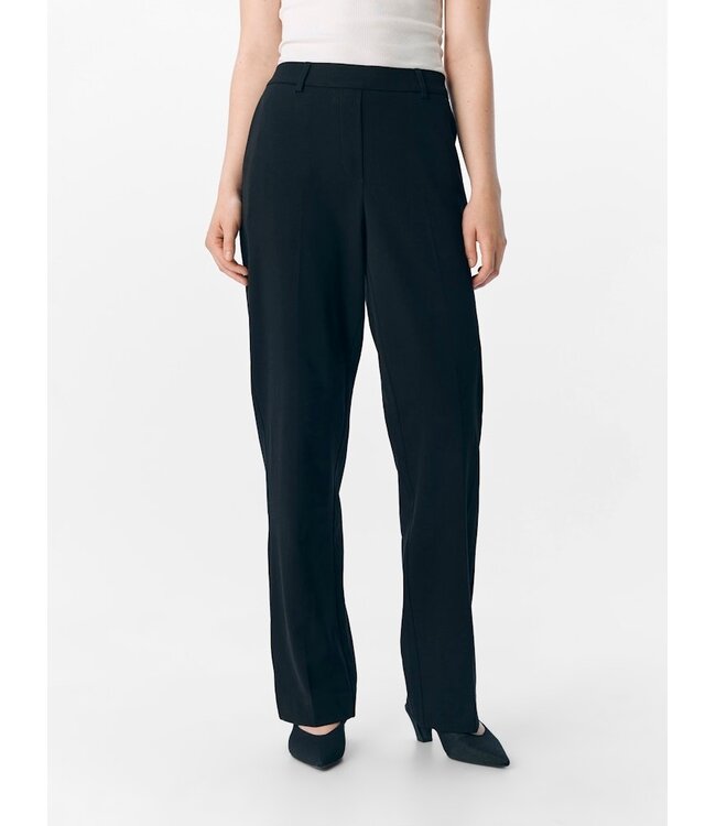 Object OBJLISA Straight Pant Black – Dames broek met rechte pijpen