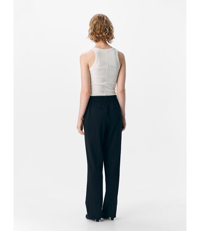 Object OBJLISA Straight Pant Black – Dames broek met rechte pijpen