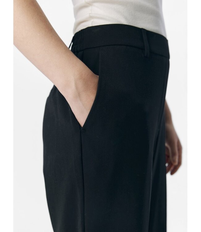 Object OBJLISA Straight Pant Black – Dames broek met rechte pijpen