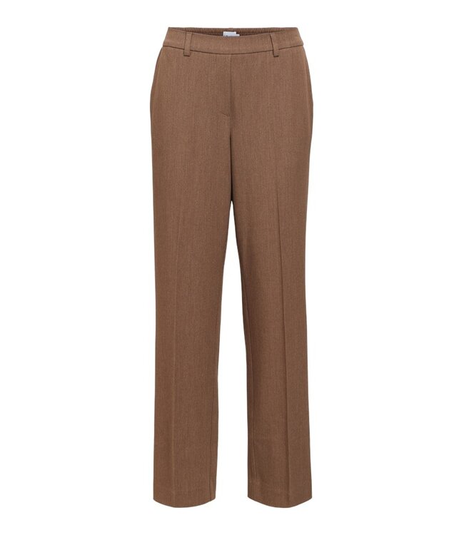 Object OBJLISA Straight Pant Carafe Melange – Dames broek met rechte pijpen