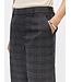 Object OBJLISA Wide Pant AOP Dark Grey Melange Blue/Brown – Dames broek met wijde pijpen