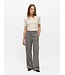 Object OBJLISA Wide Pant AOP Grey Thin Beige – Dames broek met wijde pijpen