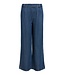 Object OBJFRAME Lisa Wide Pant Dark Blue Denim Rinse Wash – Dames broek met wijde pijpen