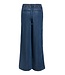 Object OBJFRAME Lisa Wide Pant Dark Blue Denim Rinse Wash – Dames broek met wijde pijpen