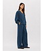 Object OBJFRAME Lisa Wide Pant Dark Blue Denim Rinse Wash – Dames broek met wijde pijpen