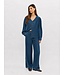 Object OBJFRAME Lisa Wide Pant Dark Blue Denim Rinse Wash – Dames broek met wijde pijpen
