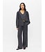 Object OBJFRAME Lisa Wide Pant Black Washed – Dames wide leg broek in denim look