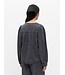 Object OBJFRAME V-Neck Top Black Washed – Dames blouse in washed denim look